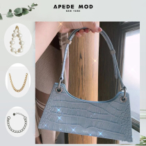 ApedeMod French armpit bag gradient 2021 new armpit bag female messenger bag pearl chain baguette bag
