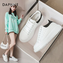 Daphne McQueen white shoes womens summer 2021 new womens shoes autumn shoes womens thick-soled inner increase casual board shoes