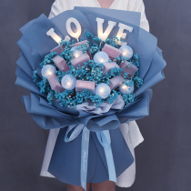 Tea cigarettes starry dried bouquet soap flower rose to send boyfriend birthday Tanabata Festival touching creative gift