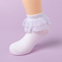 Latin dance special socks white lace socks competition Childrens grade examination professional thin white socks women