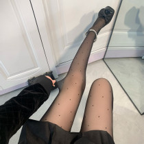 Japan imports MUJIE Japanese spring and summer thin transparency jk black silk socks female white pantyhose anti-hook wire
