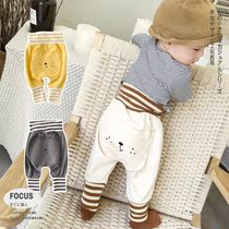 Balbala baby spring autumn care belly pants baby high waist pants spring and autumn thin underpants big PP pants big PP pants bag fart pants