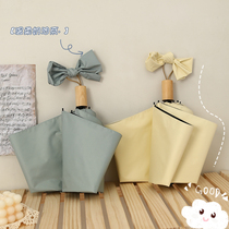 Fa-style retro Umbrella folding sunny and rainy sun umbrella sunscreen Anti-UV womens minimalist abstinence infus