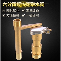 4 6 minutes 1 inch inner and outer wire brass quick water intake valve water intake Garden p forest green land lawn irrigation sprinkler
