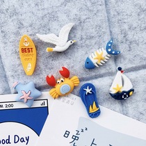7 Mediterranean Ocean theme cute creative pushpins studs Cork felt board nails message note stickers small nails