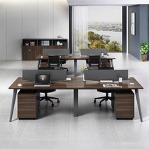 Staff office table and chair combination simple modern staff station four-person screen card holder partition financial room computer table