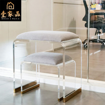 Nordic Light Lavish Transparent Makeup Stool Brief Acrylic Comb Dresden Children Home Doorway Change Shoes Small stools