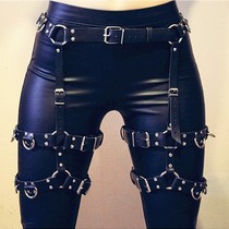 SM female slave trend sexy belt bundled thigh temptation leg ring fashion versatile PU quality belt belly belt