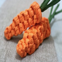 New pet sacrifice paper tie three-dimensional bite rope toy carrot burning paper cat dog death supplies souvenir