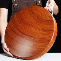 Authentic iron wood chopping board cutting board solid wood household cutting board whole wood chopping board kitchen knife sticky board round vegetable Pier thickening