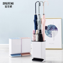 Creative Nordic wind and rain umbrella stand Household living room umbrella storage rack Umbrella tube Floor-to-ceiling umbrella shelf storage bucket