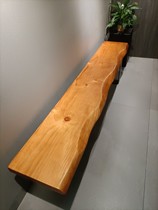 Nordic solid wood in door changing shoes Stool Creativity TV Cabinet Fashion Iron Art Benches Profiled Log Strip Benches Modern