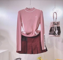 South Korea original single MASTER BUNNY golf ladies autumn and winter warm slim rabbit velvet long sleeve knitted sweater