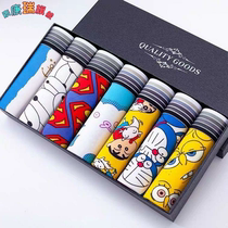 Mens Cartoon Briefs Boys Flat Corner Pants Young Teen Students Beginners Personality Cute Four-corner Pants