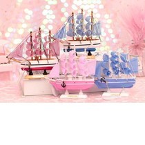  Desk decoration small ornaments Sailing model girl heart learning table Cute net celebrity birthday gift room decoration