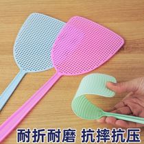 Fly swatter plastic shot does not suck household thickened extended handle summer cooked glue resistant large simple cartoon