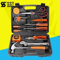 17 pieces toolbox household hardware hand set tool installation household tool set pliers wrench toolbox