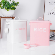 Simple rice bucket Household small moisture-proof sealed large-capacity insect-proof rice storage box rice tank Flour grains 10 kg 20 kg