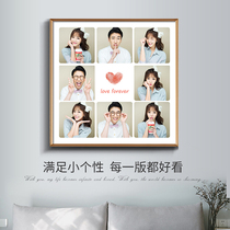 Jiugong grid photo frame hanging wall photo studio wedding photo four Palace grid six making Korean Children Baby Crystal photo customization