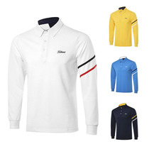 Autumn golf clothing mens long sleeve T-shirt outdoor sports quick-drying breathable polo shirt casual loose jersey