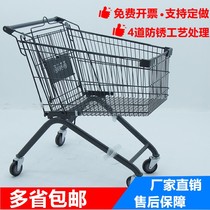 Double-deck shopping cart convenience store small cart double-deck supermarket shopping cart household
