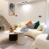 Nordic Lamb Suede Sofa Modern Clothing Shop Beauty Parlour S Creative Arc Small Family of Profiled Light Extravagant