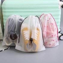 Slippers storage bag Shoes travel drawstring drawstring pocket Dust-proof and moisture-proof shoes drawstring pocket Student self-sealing bag