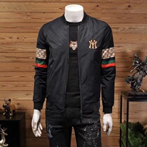 Mens baseball clothing thin spring and autumn New embroidered casual jacket handsome Tide brand personality slim coat