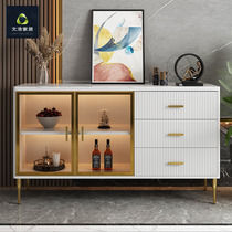 Italian rock board dining side cabinet Nordic modern simple cabinet storage wine cupboard light luxury porch cabinet against wall tea cabinet