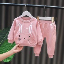Childrens spring clothes girls clothes set new baby children spring clothes foreign fashion fashion fashion baby autumn two-piece set
