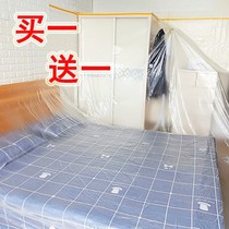  Disposable bedspread furniture dust-proof clothes transparent plastic protective film household simple sheets and bags decoration ash cover