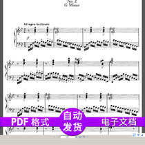 Moshkowski Etudes op72no2 second first piano score with fingering HD staff