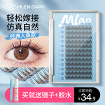 Milan diary flash eyelashes self-grafting false eyelashes female natural simulation fish tail fairy hair single cluster single self-adhesive