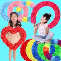 Encrypted hard circle wire Garland games props opening ceremony kindergarten dance gymnastics morning exercises instrument props