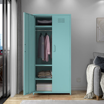 Nordic childrens wardrobe storage cabinet formaldehyde-free small wardrobe Household balcony locker rental room hanging wardrobe
