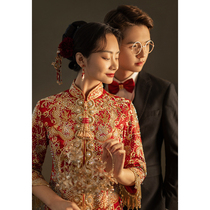 Dragon and phoenix coat bride Xiuhe dress 2021 new Chinese wedding dress small man out of the cabinet dress Jin Wufu Chinese wedding dress summer