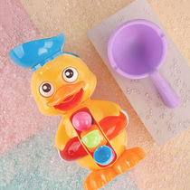 Rotating Net red Mengmeng Duck Rotating Waterwheel Toy Baby Bath Big Yellow Duck Stalls Hot Selling 2021 New Bag