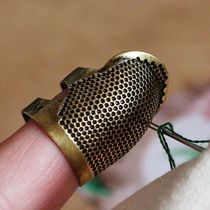 Clothing production tools thimble finger set Household hand sewing cross stitch thimble thickening adjustable true copper finger guard top