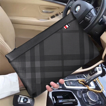 Genuine Leather Handbag Mens New Mens Mobile Briefcase Bag Mens Large Capacity Hand Held Envelope Bag Mens Bag Wallet Trend