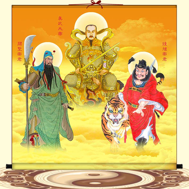 吴道子 钟馗図》 中堂掛軸 鑑賞用 宣紙装裱／魔除け・開運飾り 吴道子风格钟馗卷轴-吴道子风格钟馗卷轴促销价格、吴道子风格钟馗卷轴
