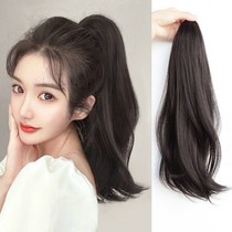 Grab Clip Mawei Wig Woman Long Hair Micro Roll Emulation Hair Mati Mesh Red High Ponytail Wigs Natural Light Thin