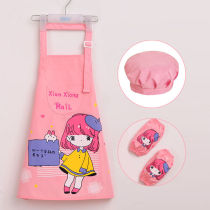 Childrens chefs suit apron sleeves Sleeves Hats Waterproof Drawing Clothes Apron Handmade Bap Clothing Baby Hood Clothes