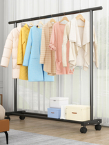 Drying rack floor strength thick hanging hanger bedroom sturdy durable room hanging clothes rack mobile wheel