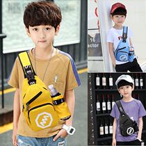 Childrens travel backpack Boys leisure chest bag Primary school travel crossbody bag Small boy spring and autumn tour shoulder bag bag
