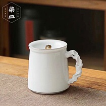 Seven dishes simple creative mug large capacity ceramic tea water separation office cup mens custom LOGO