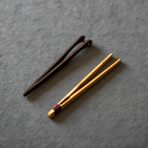 Tea set Tea ceremony accessories Ebony tea clip Cup clip Tea cup clip Bamboo tea clip Cup clip Tea tweezers