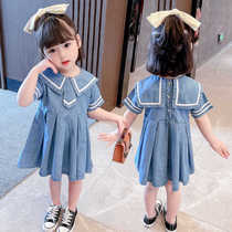 Childrens wear girls dress summer 2021 new baby girl foreign style Princess summer childrens skirt Academy style