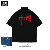 LEE STRME flagship store summer new China rise china short-sleeved pure cotton T-shirt couple POLO shirt men