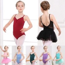 Dance suit Childrens female practice suit suspender summer cotton childrens grading suit New ballet costume body suit