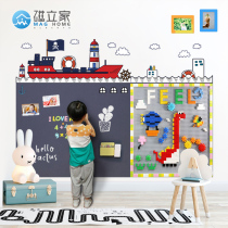 Magneteist Building Blocks Blackboard Wall Stickers Two-in-one Home Children Graffiti Wall Stickers Magnetic Home Creative Building Blocks Package